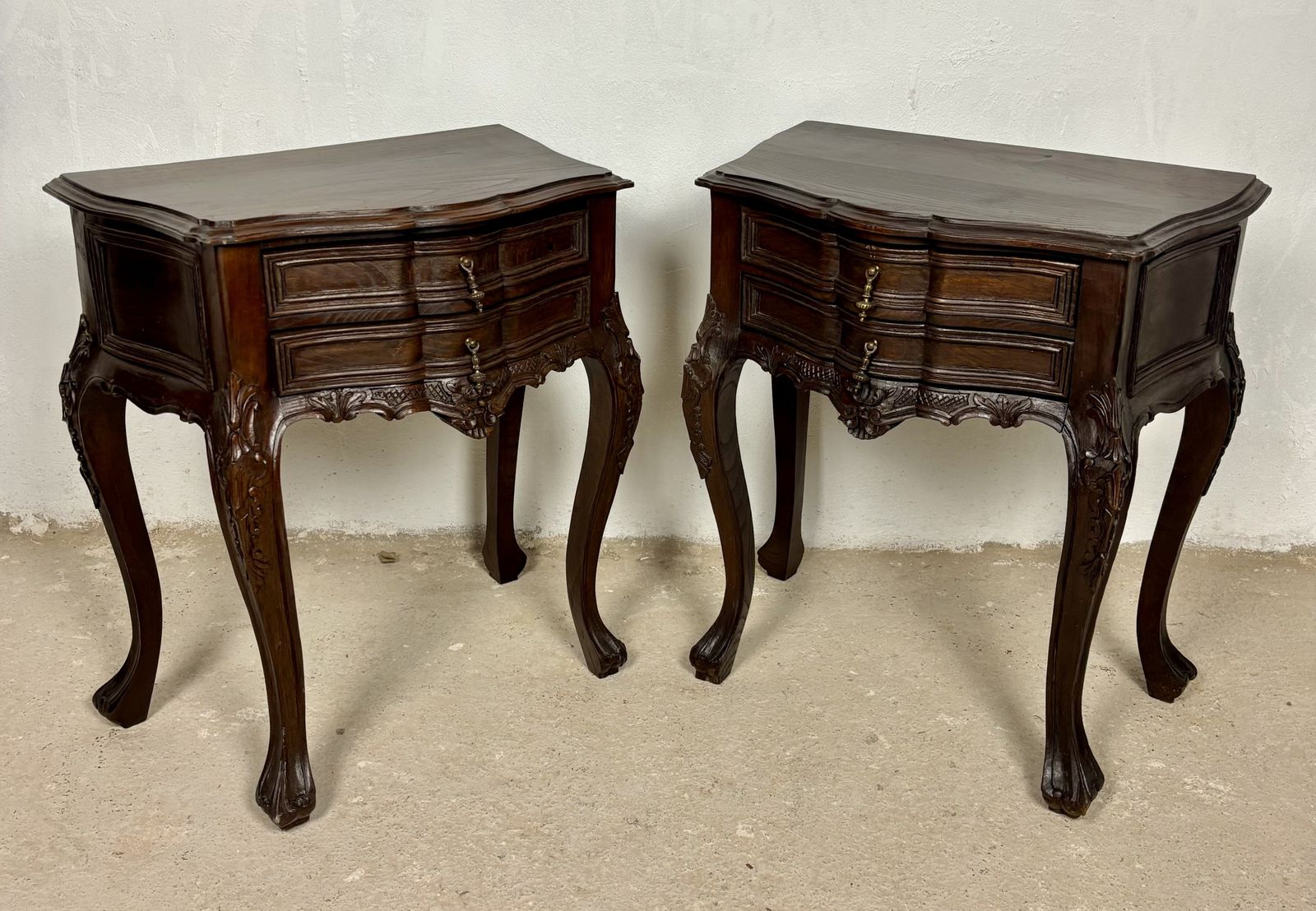 Pair Of French Louis XV Style Nightstands, Mid 20th Century photo Furniture