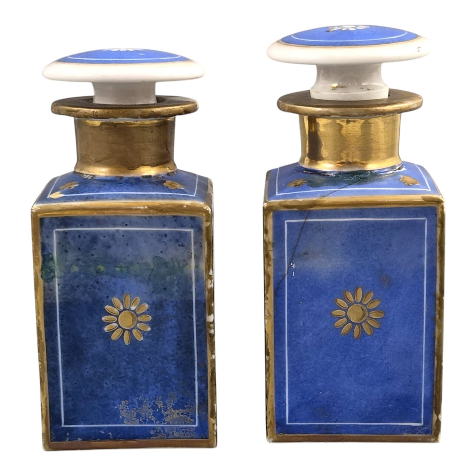Jacob Petit Bleu De Roi Porcelain Scent Bottles, Louis Philippe Period photo furniture