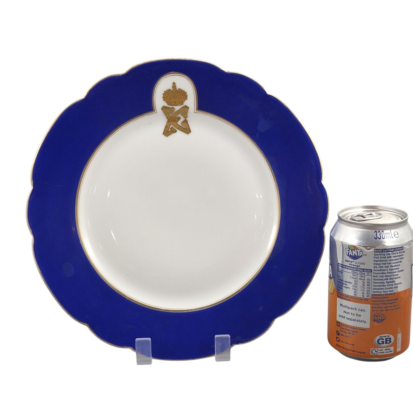 photo furniture Romanov Blue Wedding Service Plate, Imperial Russian Porcelain, C.1889
