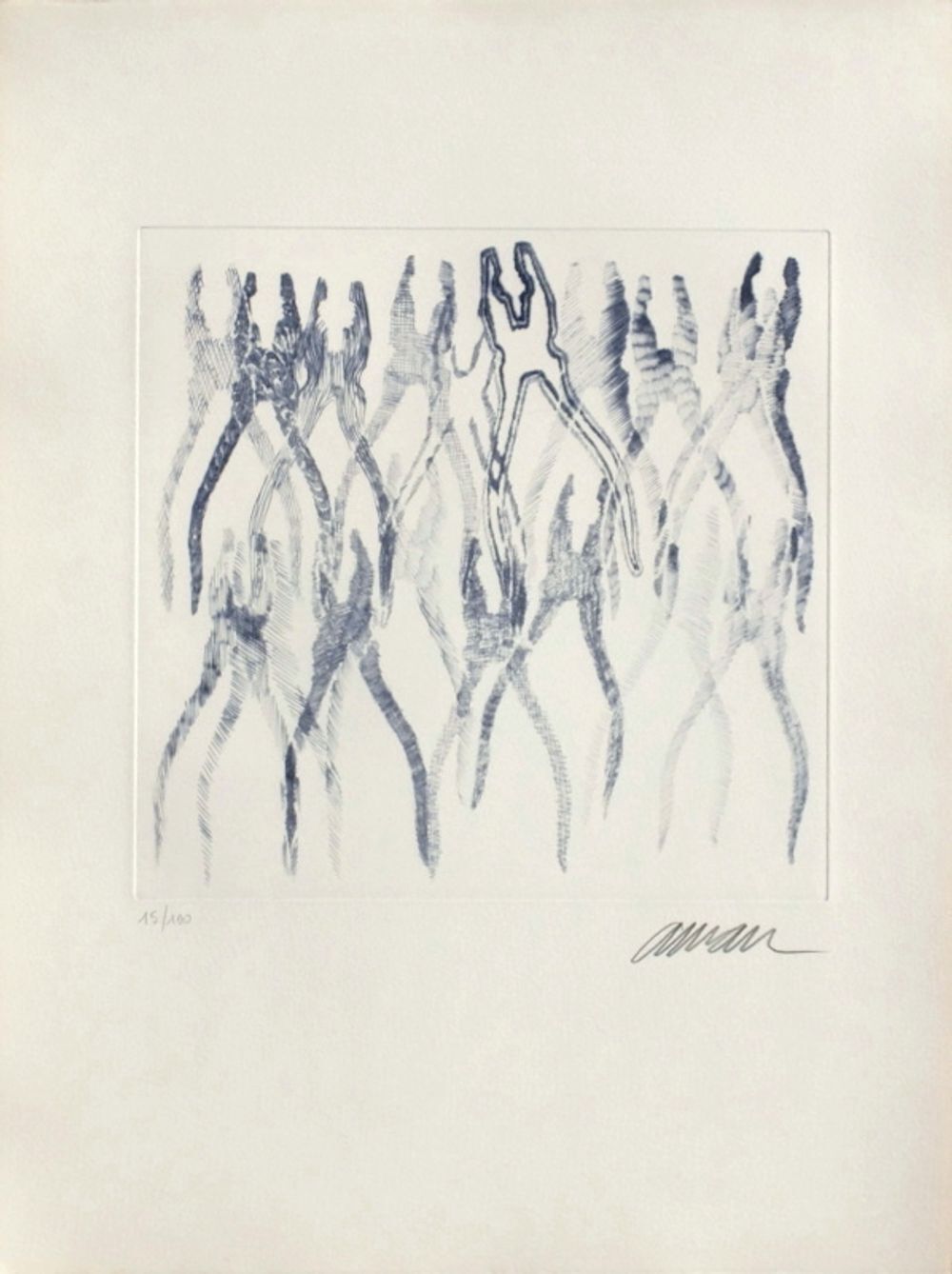 Fernandez Arman Gesigneerde Ets Pincées De Pinces 1976