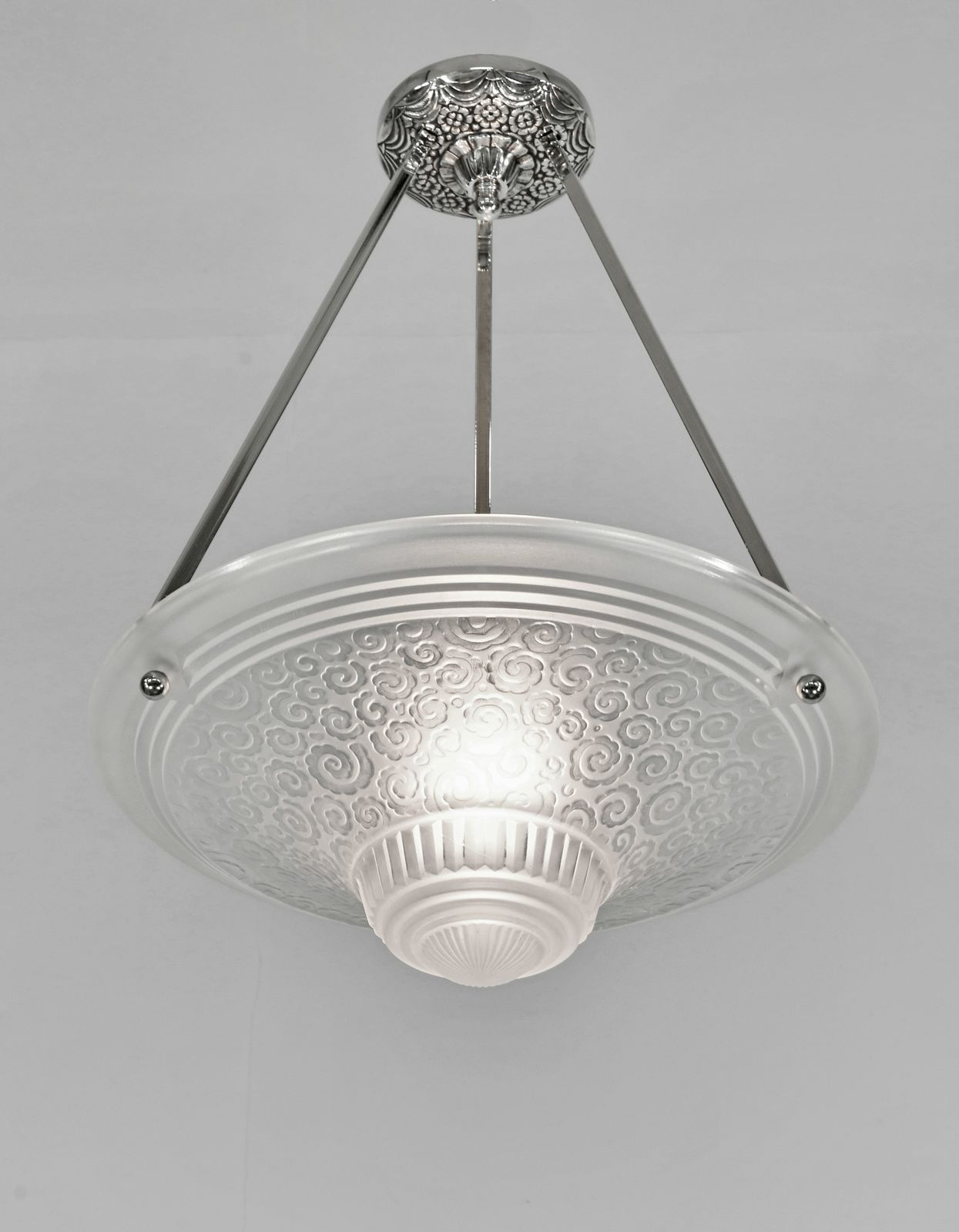 Franse art deco plafondlamp uit 1930 van Muller Frères - 3 beschikbaar photo furniture