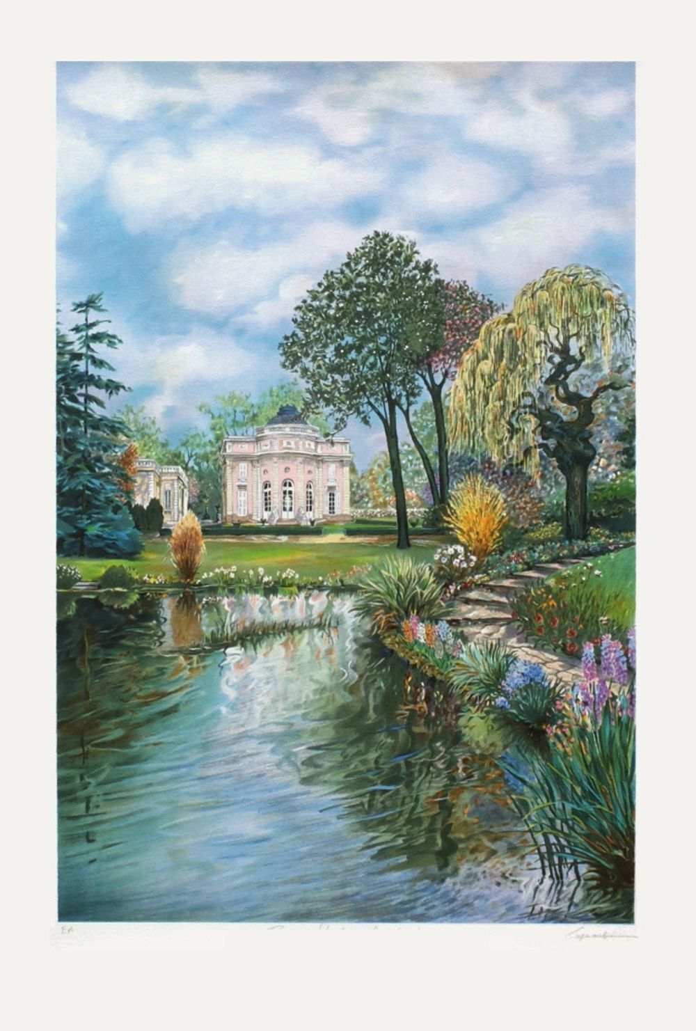 Georges Caramadre Gesigneerde Lithografie Bagatelle