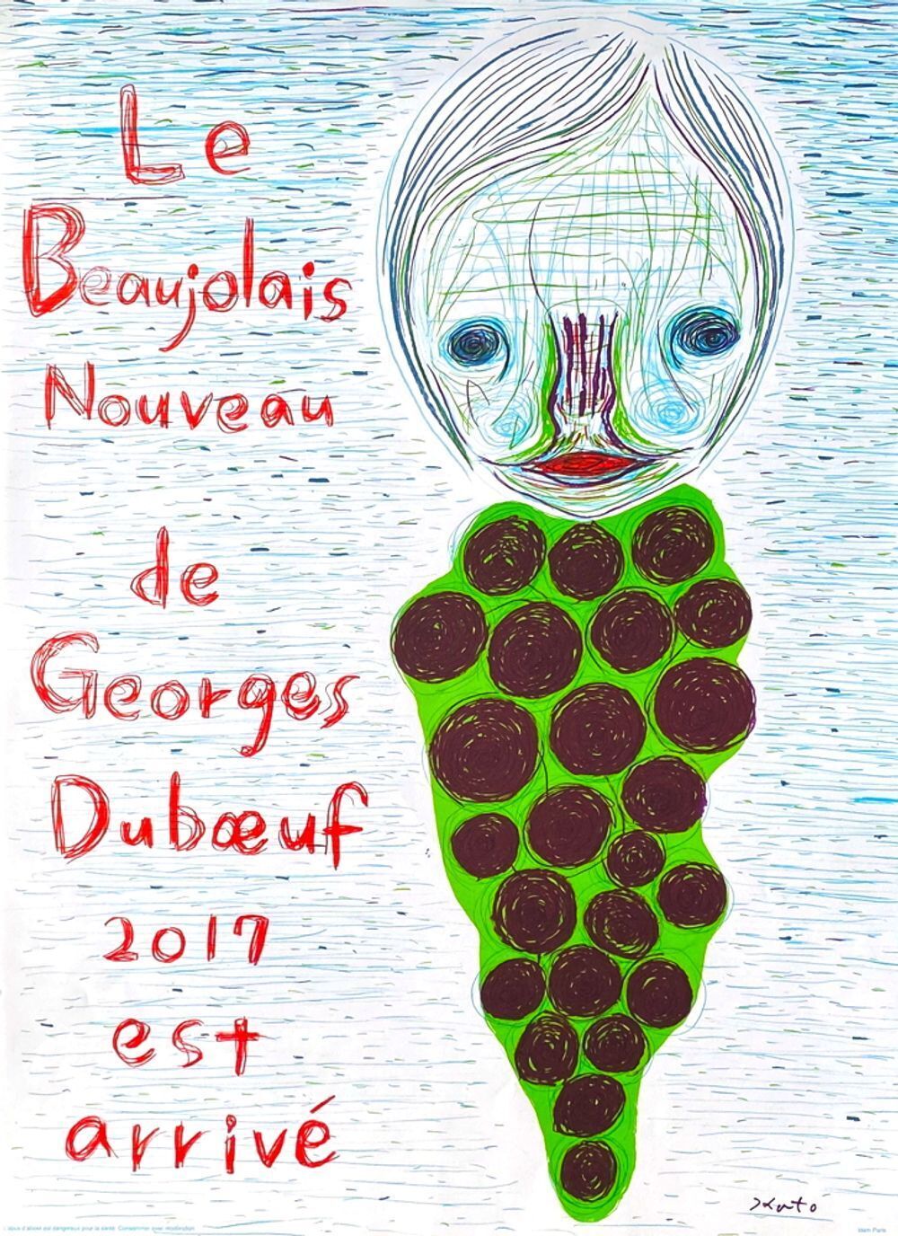 Collectif   Beaujolais Duboeuf Poster 2017   Izumi Kato