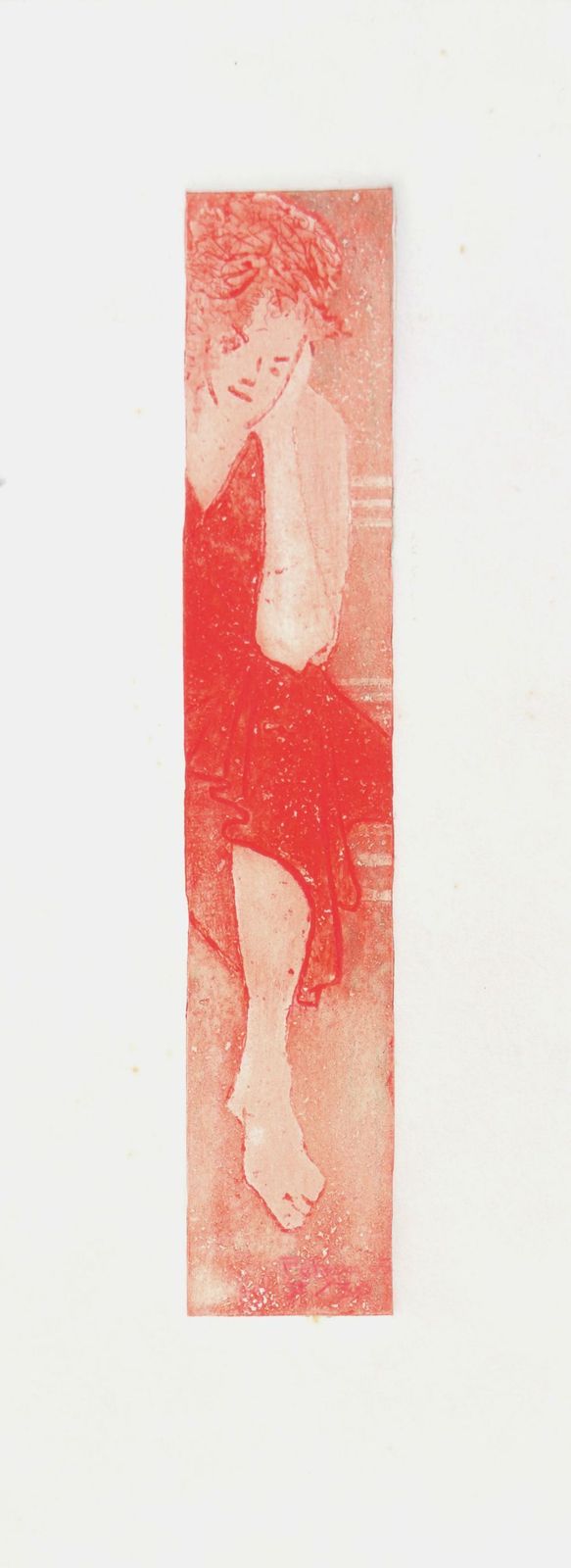 Monique Pehem (Breton Prouté) - Eau-forte signée La Robe Rouge 2005