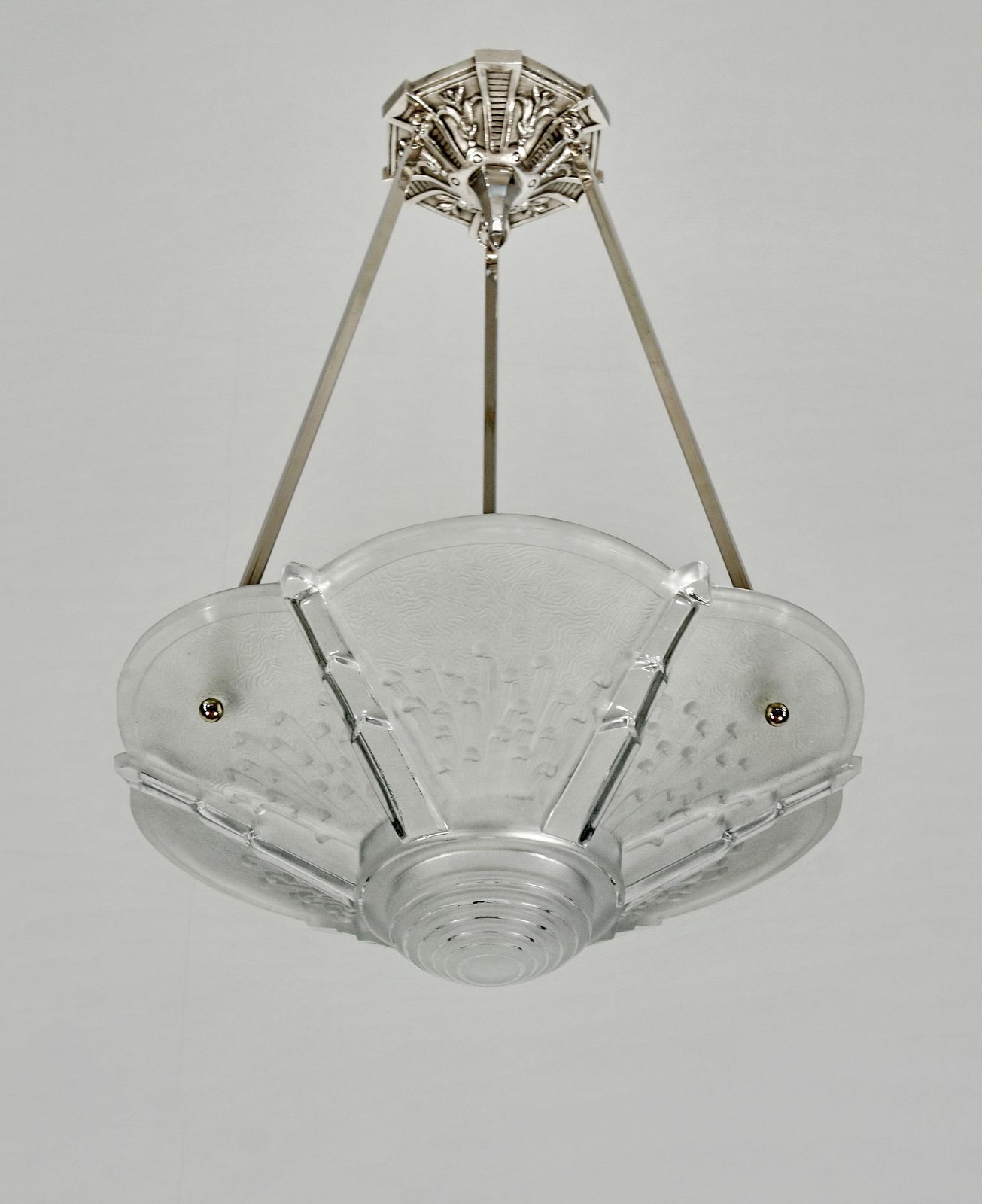 Franse Art Deco Plafondlamp uit 1925 van Muller Frères photo Verlichting
