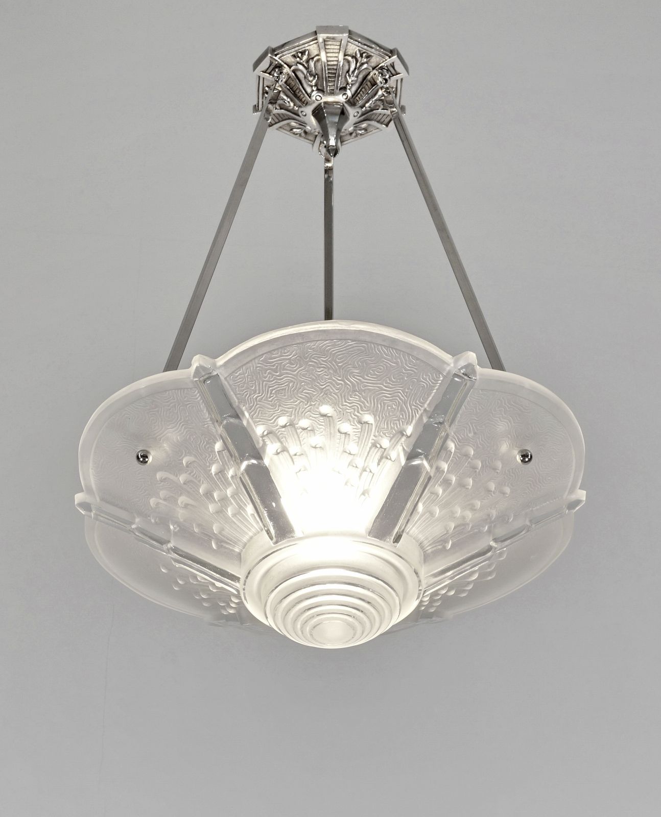 Franse Art Deco Plafondlamp uit 1925 van Muller Frères photo vinterior