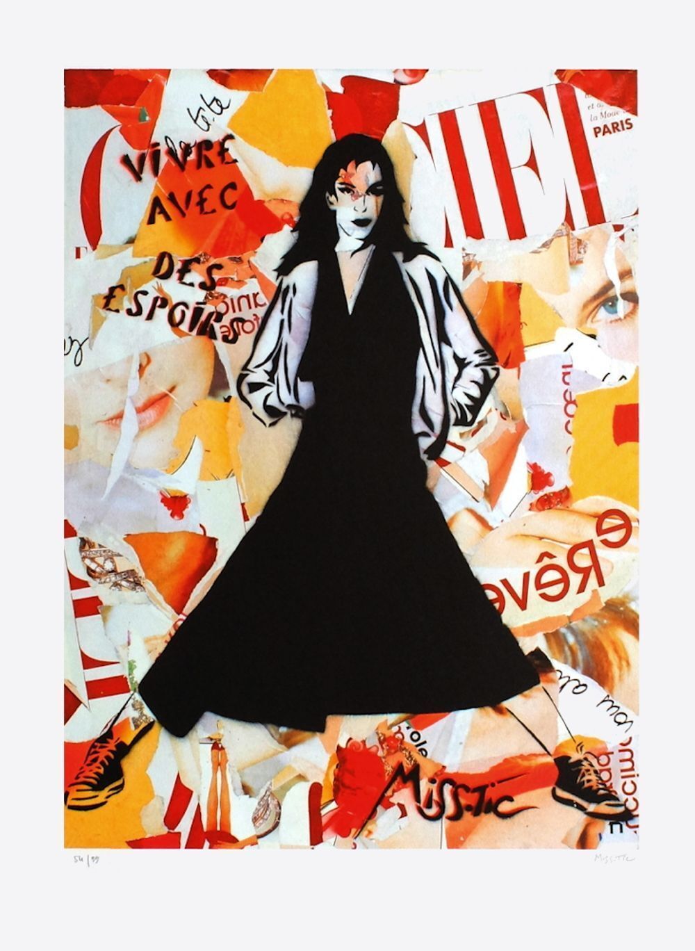 Miss Tic Gesigneerde Lithografie Vivre Avec Des Espoirs 2008
