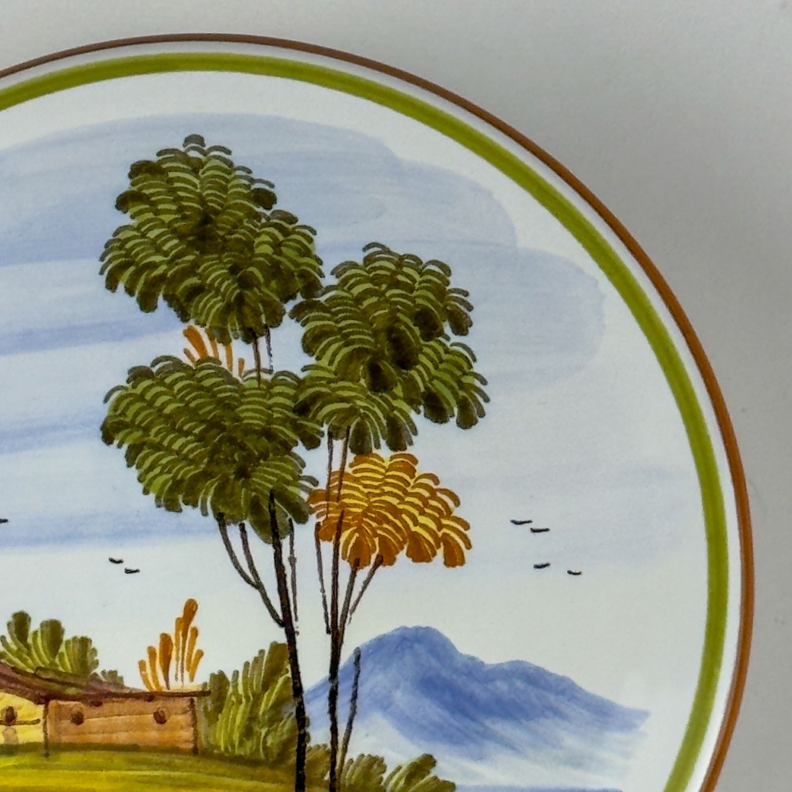 Vintage handgeschilderde ronde sieradendoos van Manufacture Di Stefano, Italië, eind 20e eeuw photo vinterior