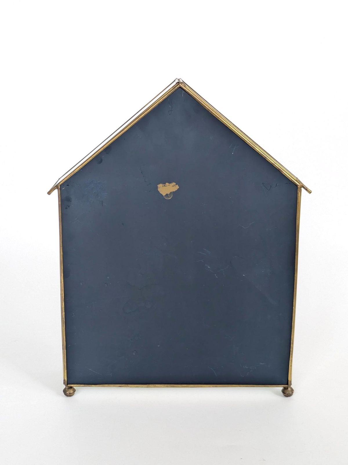 photo furniture Vintage Brass Glass House Curio Display Shelf 10 Compartments Mirrored Back Accessories Shells Collection