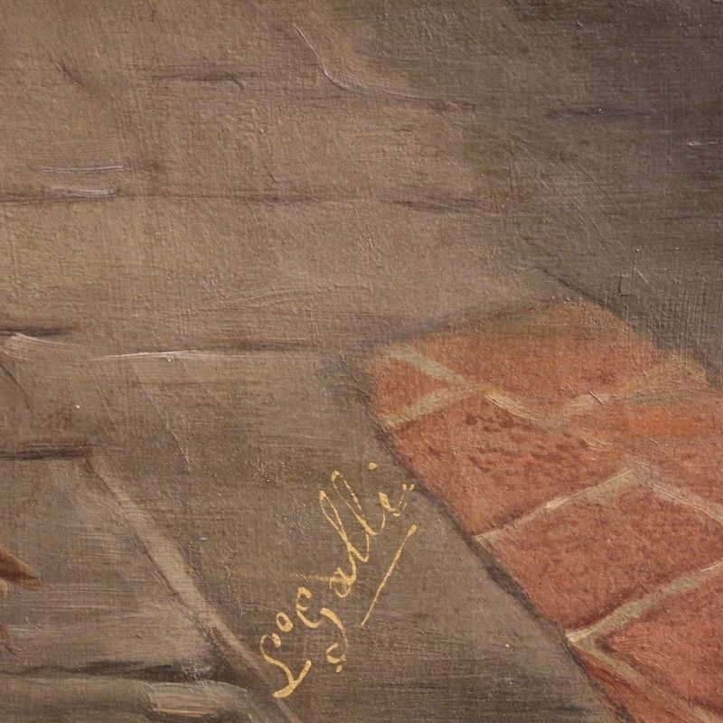 photo furniture Peinture italienne, scène d'intérieur, XIXe siècle