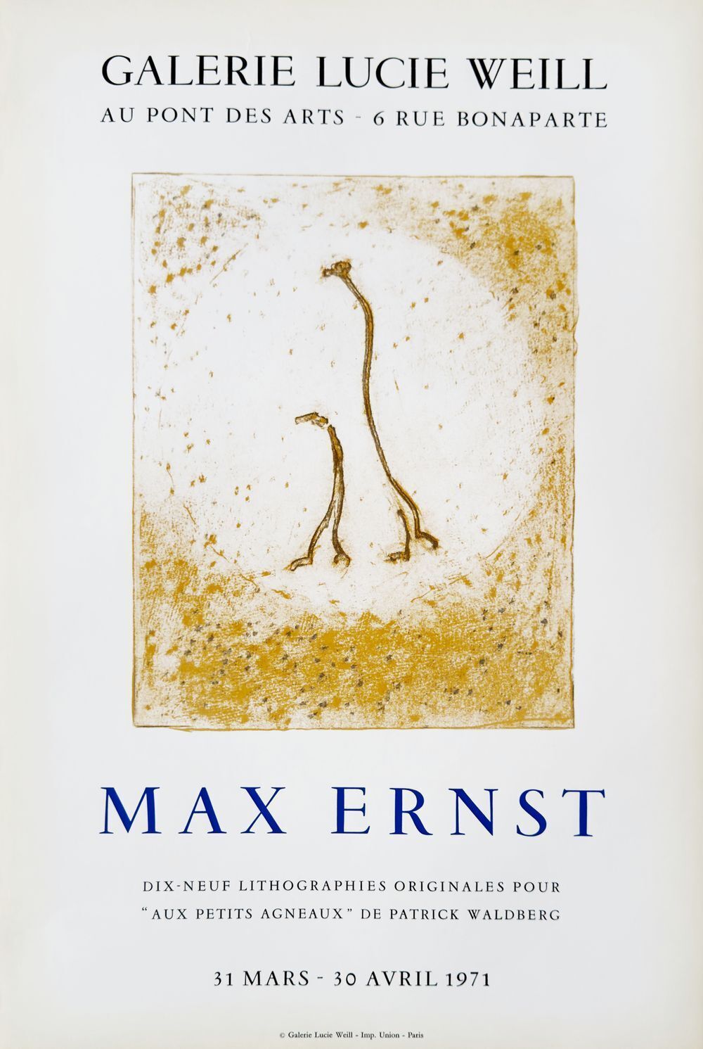 Max Ernst Poster Expo 71   Galerie Lucie Weill
