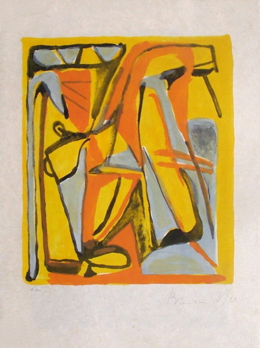 Bram Van Velde Signed Lithograph Mp 182 1975