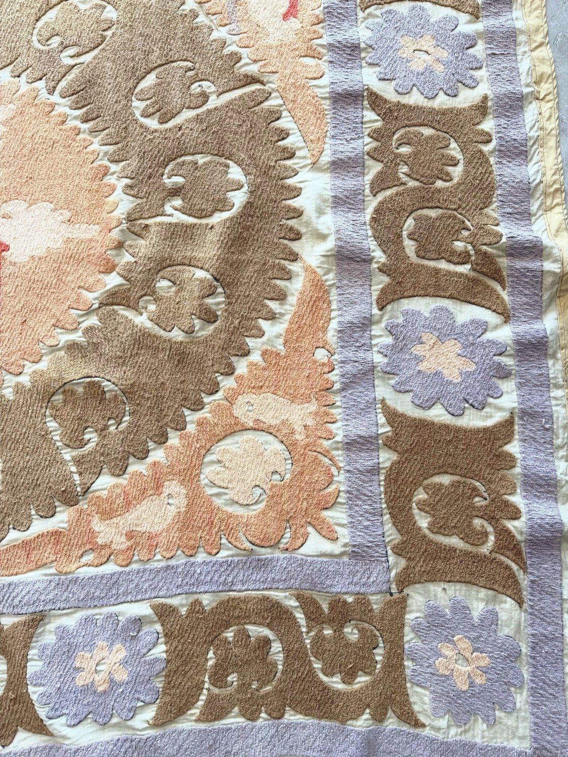 Asian Suzani Embroidered Wall Hanging, 4'135 X 152 Cm photo for sale