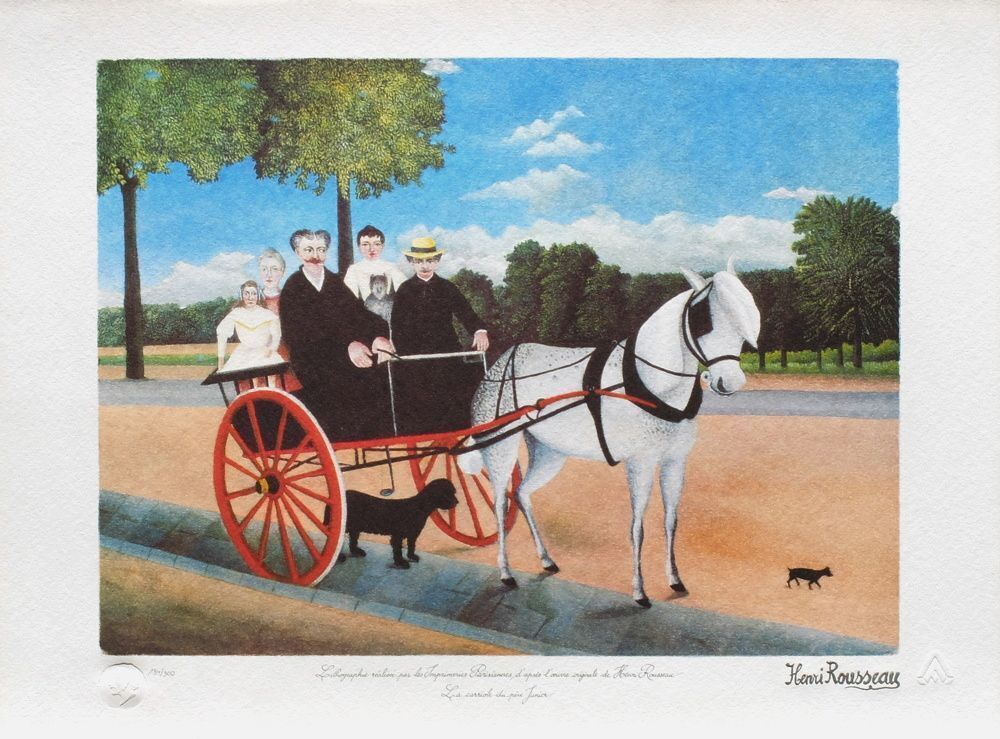 Le Douanier Rousseau Lithograph La Carriole Du Père Junier 1990