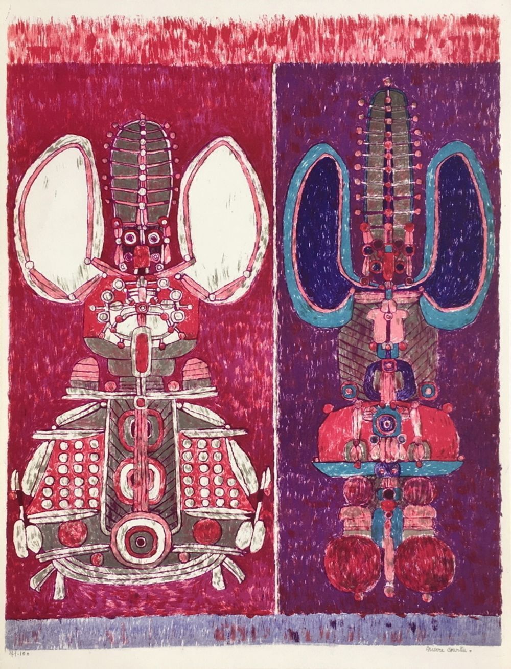 Pierre Courtin Signed Lithograph Tremblements 1972