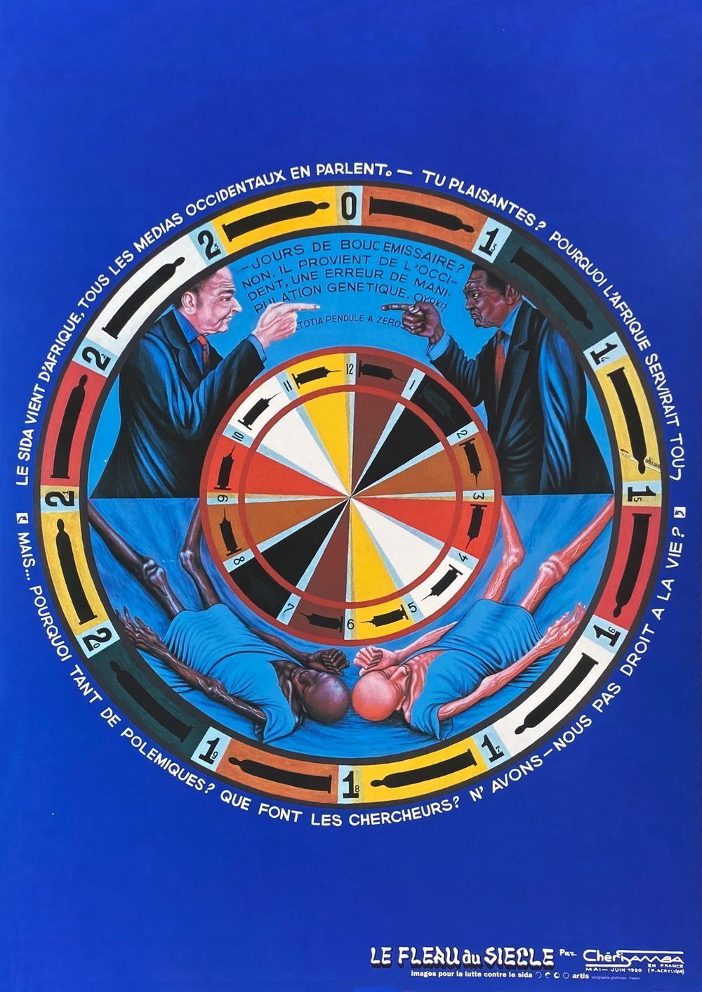 Chéri Samba Poster Le Fléau Du Siècle (Sida) 1993