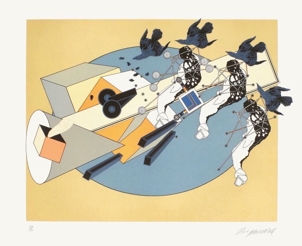 Alain Le Yaouanc Gesigneerde Litho Le Voyage D'ulysse II 1977