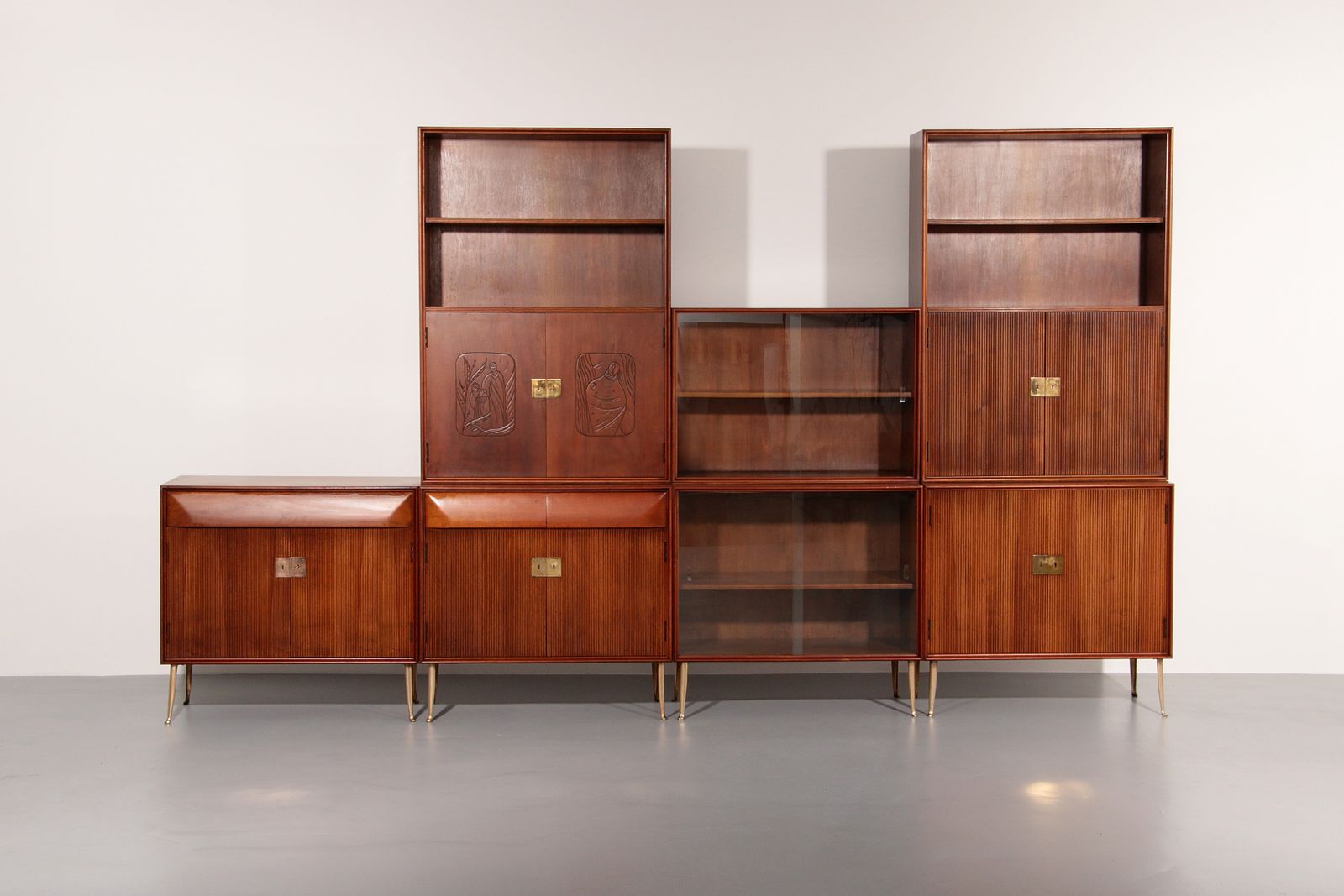 Italian Mid Century Modular Wall System – Attributed To The Circle Of Ico Parisi / Vittorio Dassi photo furniture