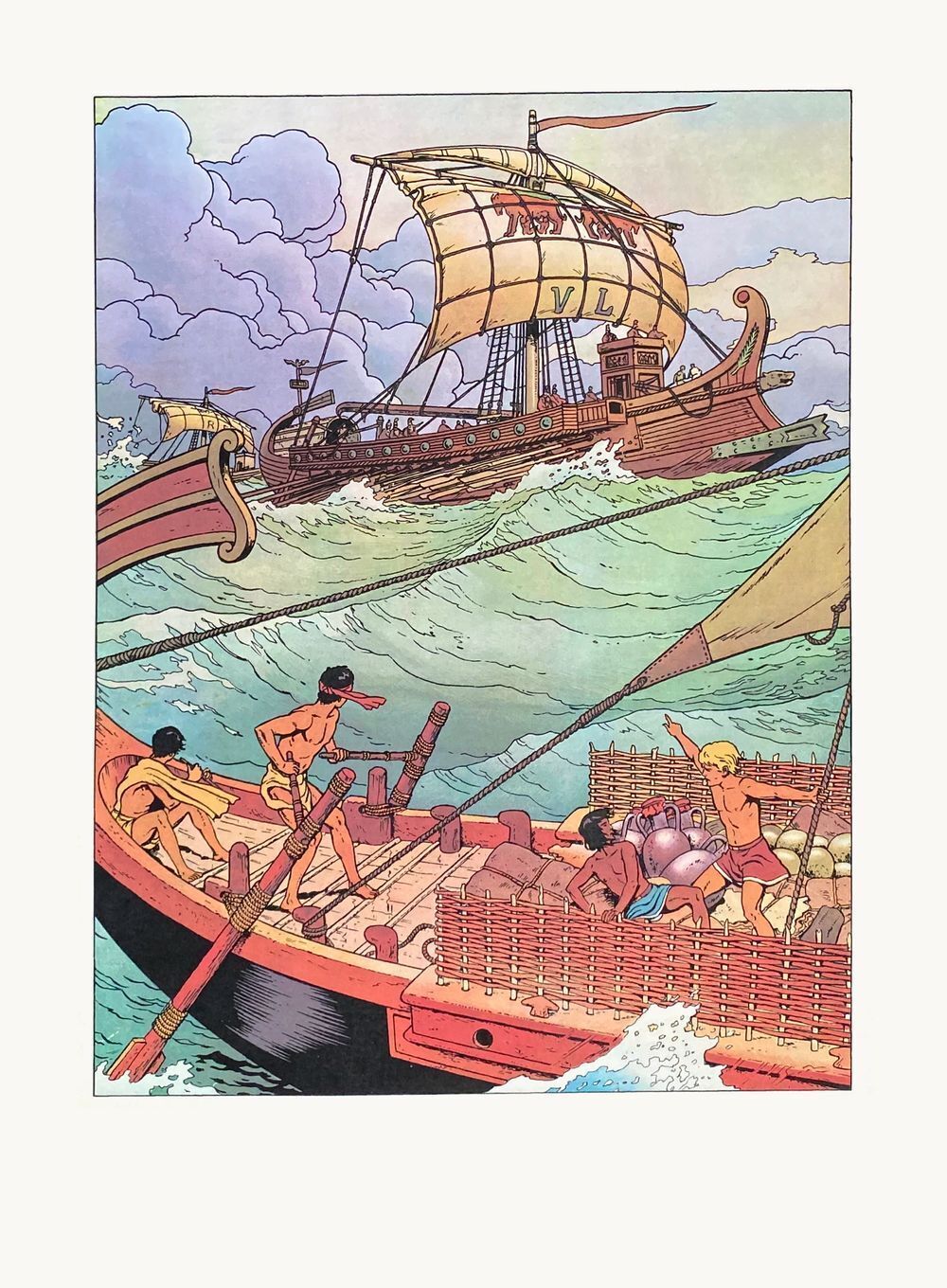 Jacques Martin zeefdruk Alixe : La Trière 1986