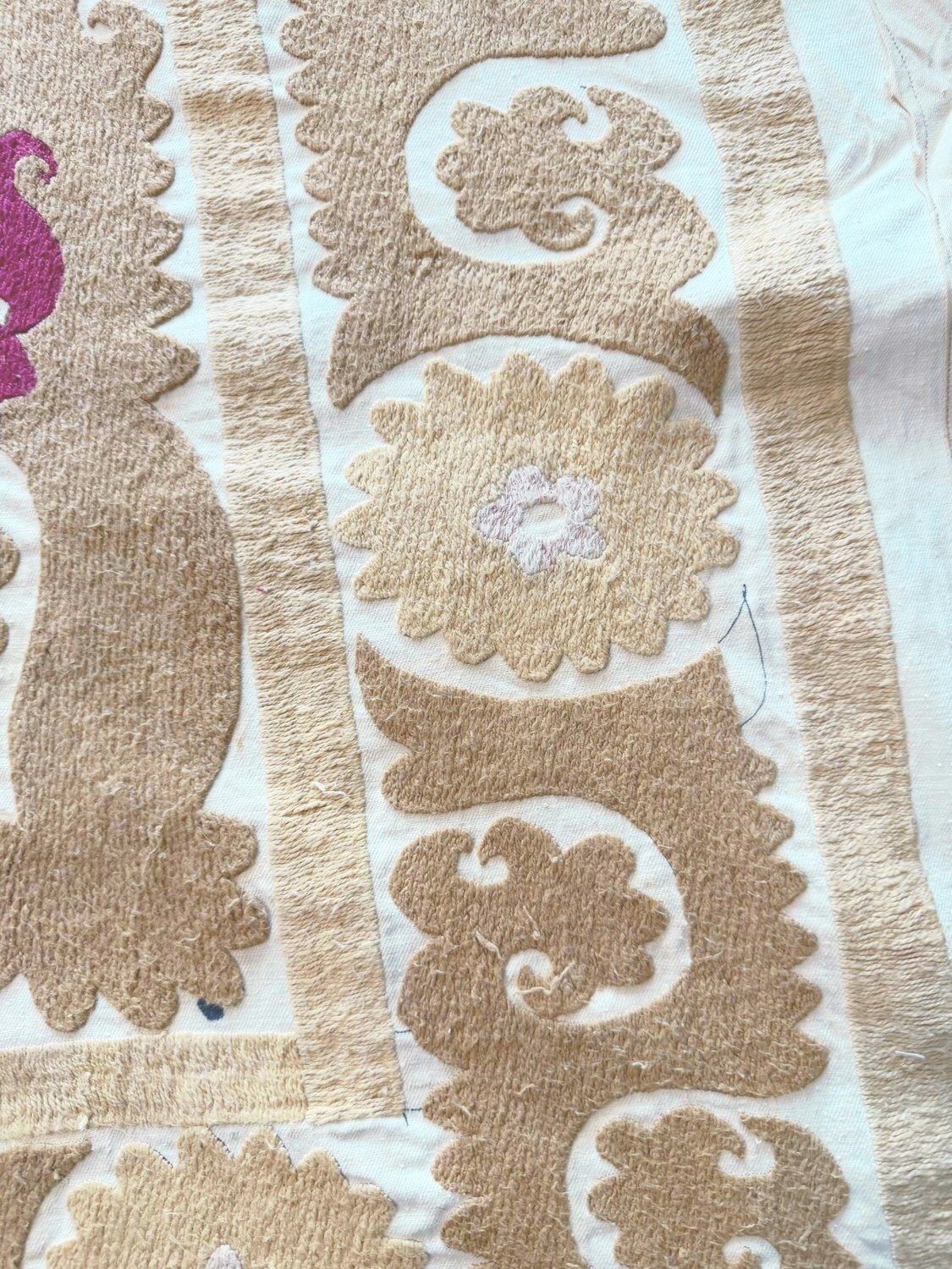 Decoratieve Vintage Suzani Wandkleed 154 x 160 cm photo Textiel