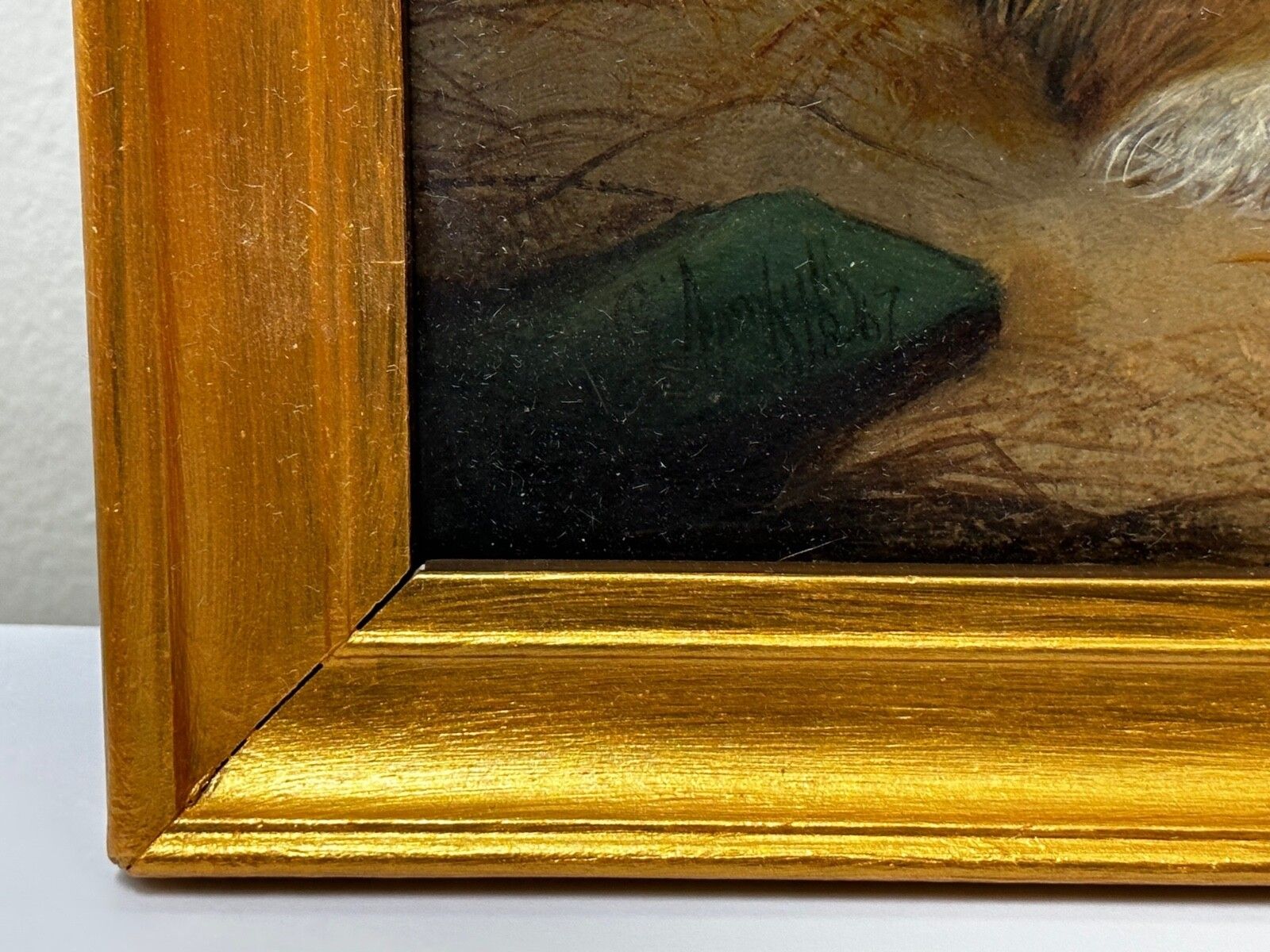 Kunst 19e-eeuws olieverfchilderij jacht 2 terrierHonden op het spoor rattenJacht gesigneerd George Armfield gedateerd 1867 photo