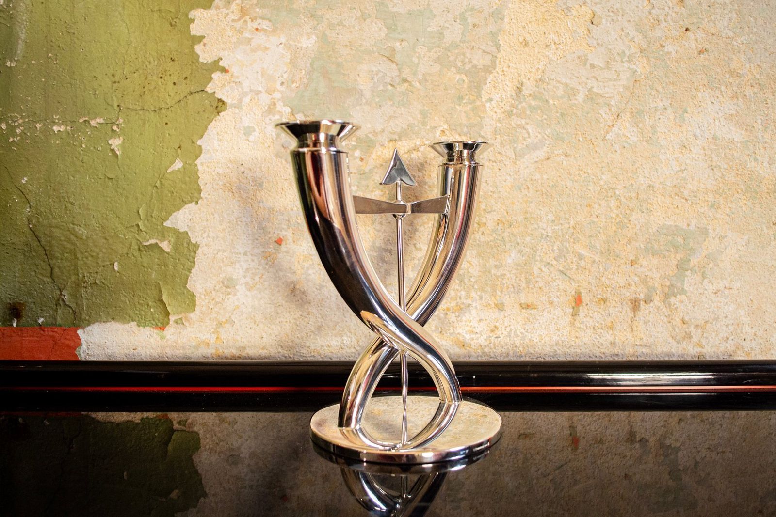 Fleche Silver Plated Candelabra By Gio Ponti For Christofle, 1928 photo furniture