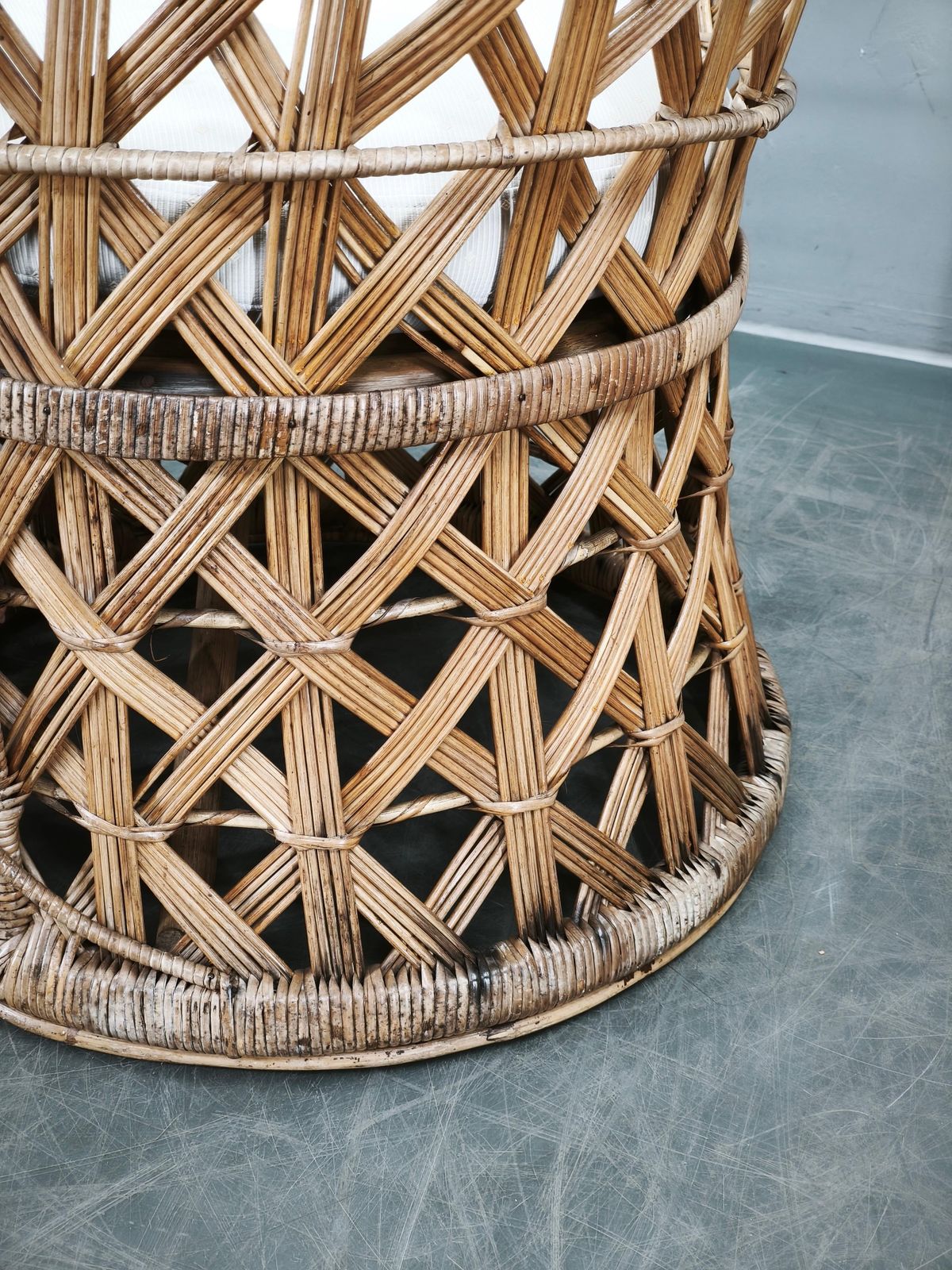 Stel Italiaanse bamboe en rotan loungestoelen, jaren 1960 photo Meubels