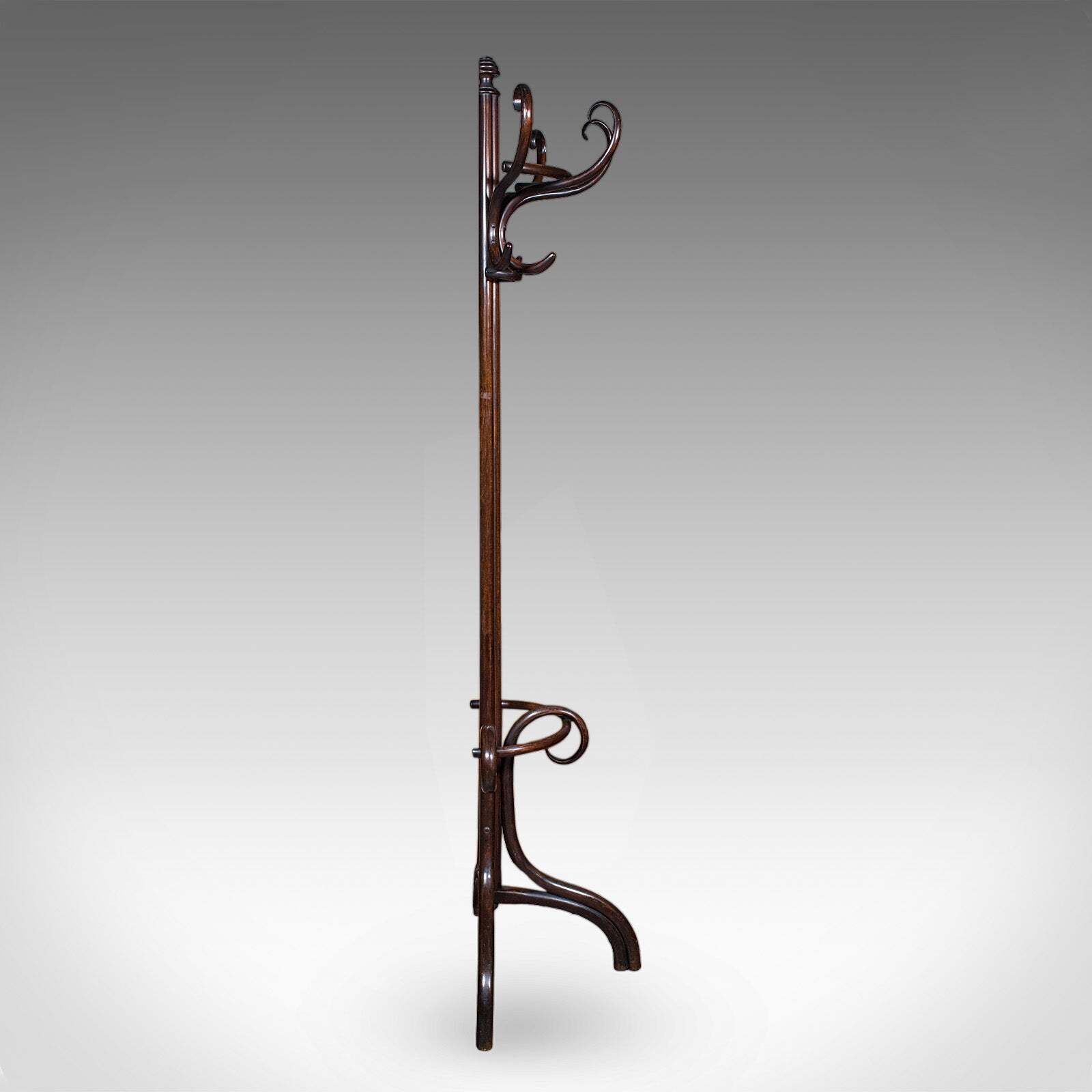 Antique Half Hall Stand, Austrian, Bentwood, Coat Tree, Rack, Thonet, Victorian photo for sale