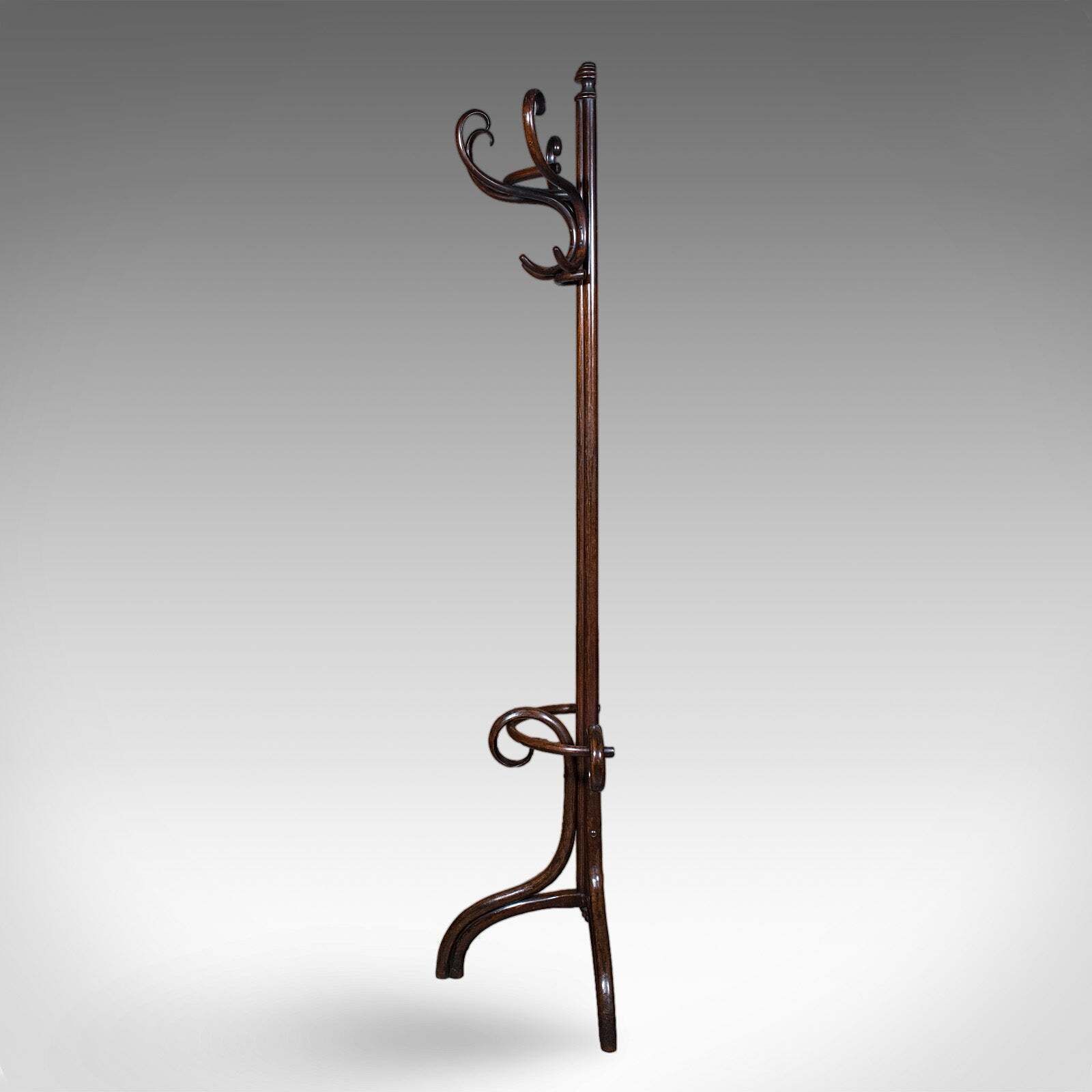 Antique Half Hall Stand, Austrian, Bentwood, Coat Tree, Rack, Thonet, Victorian photo 1795.0