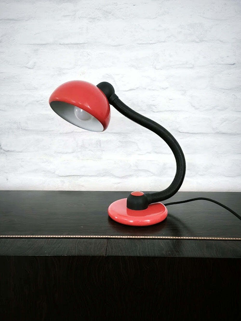 Klaus Hempel V3925/01 Rode Bureaulamp Voor Hustadt Leuchten, Duitsland jaren 1970 photo furniture