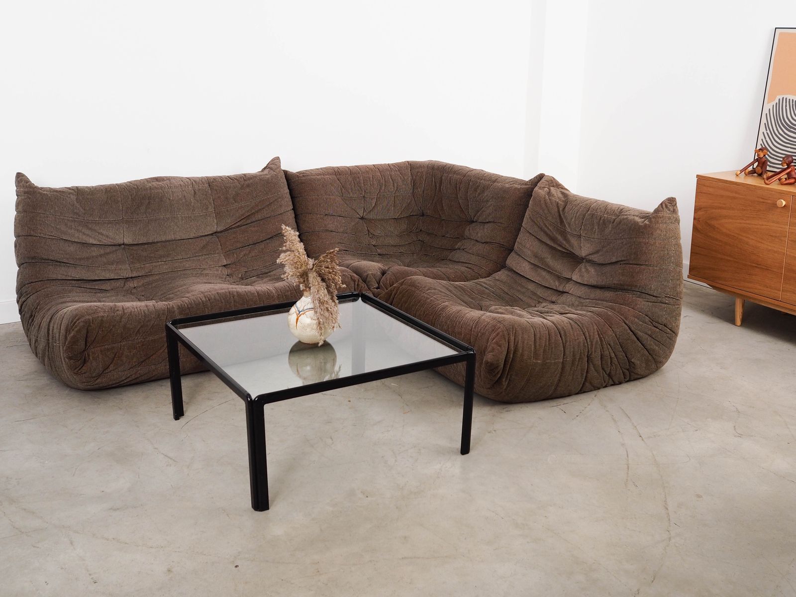Canapé d'angle Togo, design français, années 1970, designer : Michel Ducaroy, fabricant : Ligne Roset photo Mobilier