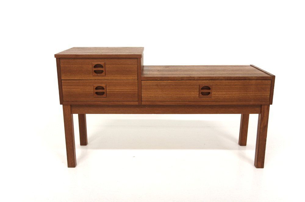 Banc téléphone scandinave en teck, Suède, années 1960 photo furniture