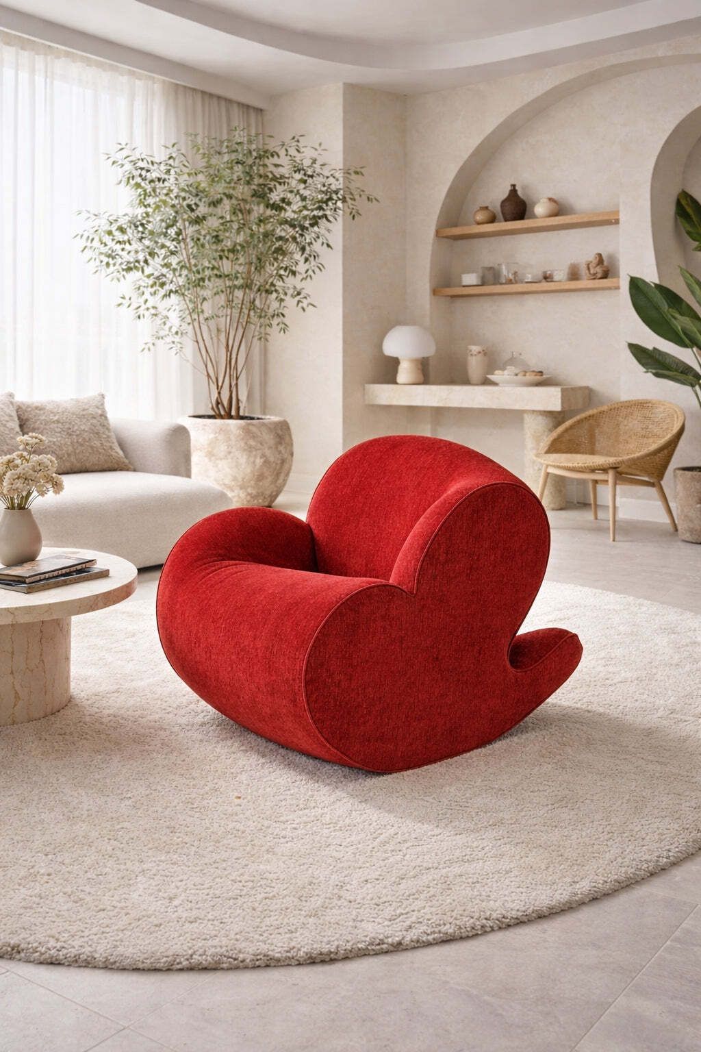 Ron Arad – Soft Heart Lounge / Rocking Chair Moroso, Italië, jaren 1990 photo vintage