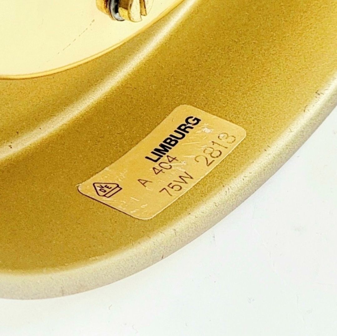 photo for sale Mid-Century Modern glazen en messing plafondlamp van Limburg, Duitsland, jaren 1960