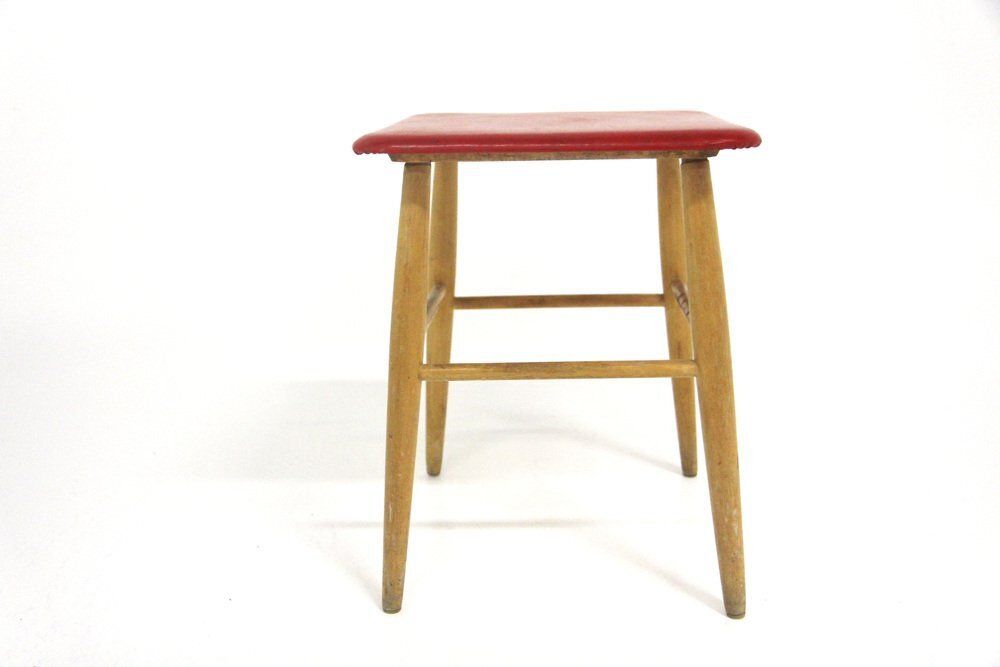 Scandinavian Stool In Birch Wood From Edsbyverken, Sweden, 1960 photo furniture