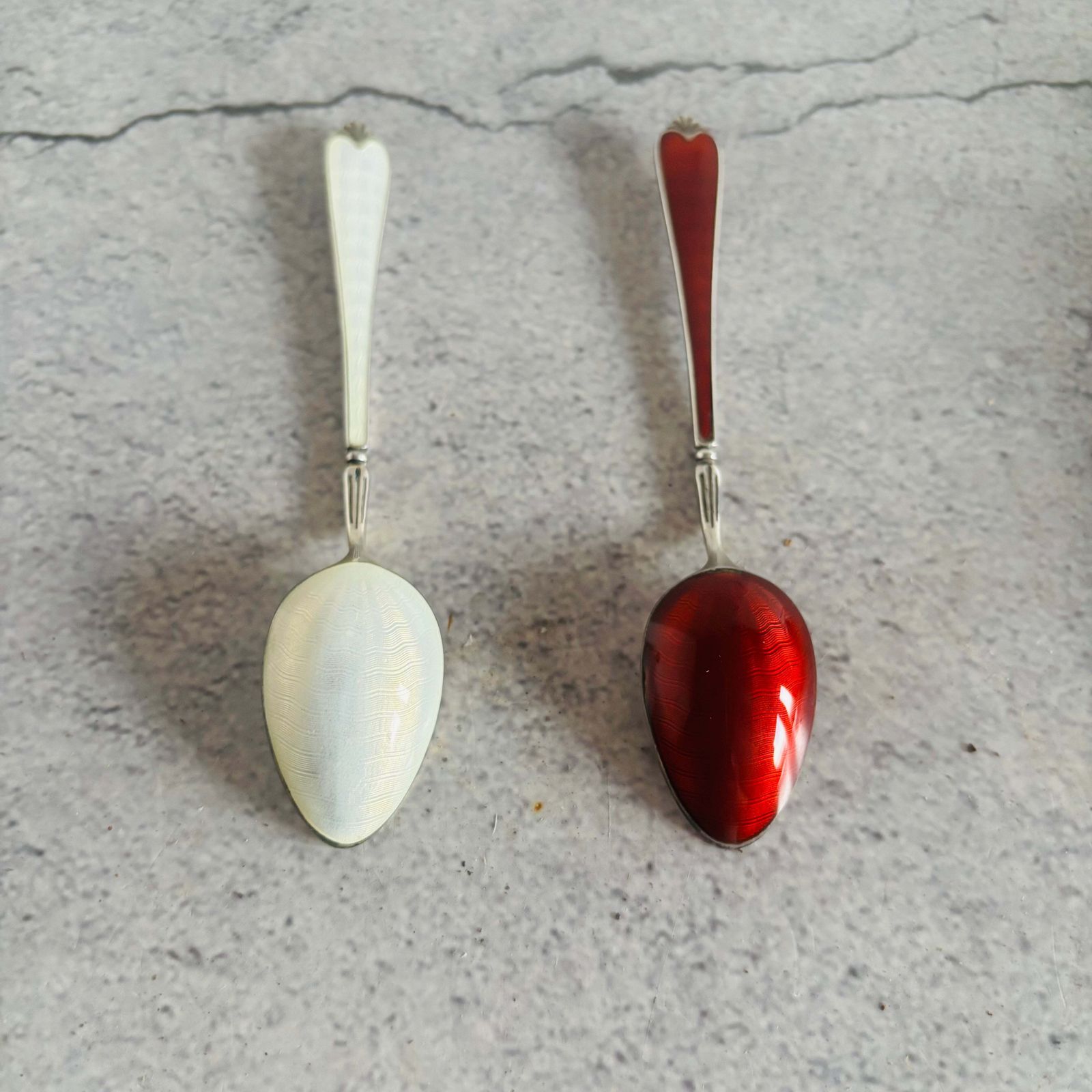 Sterling Silver Guilloche Enamel Coffee Spoon photo furniture