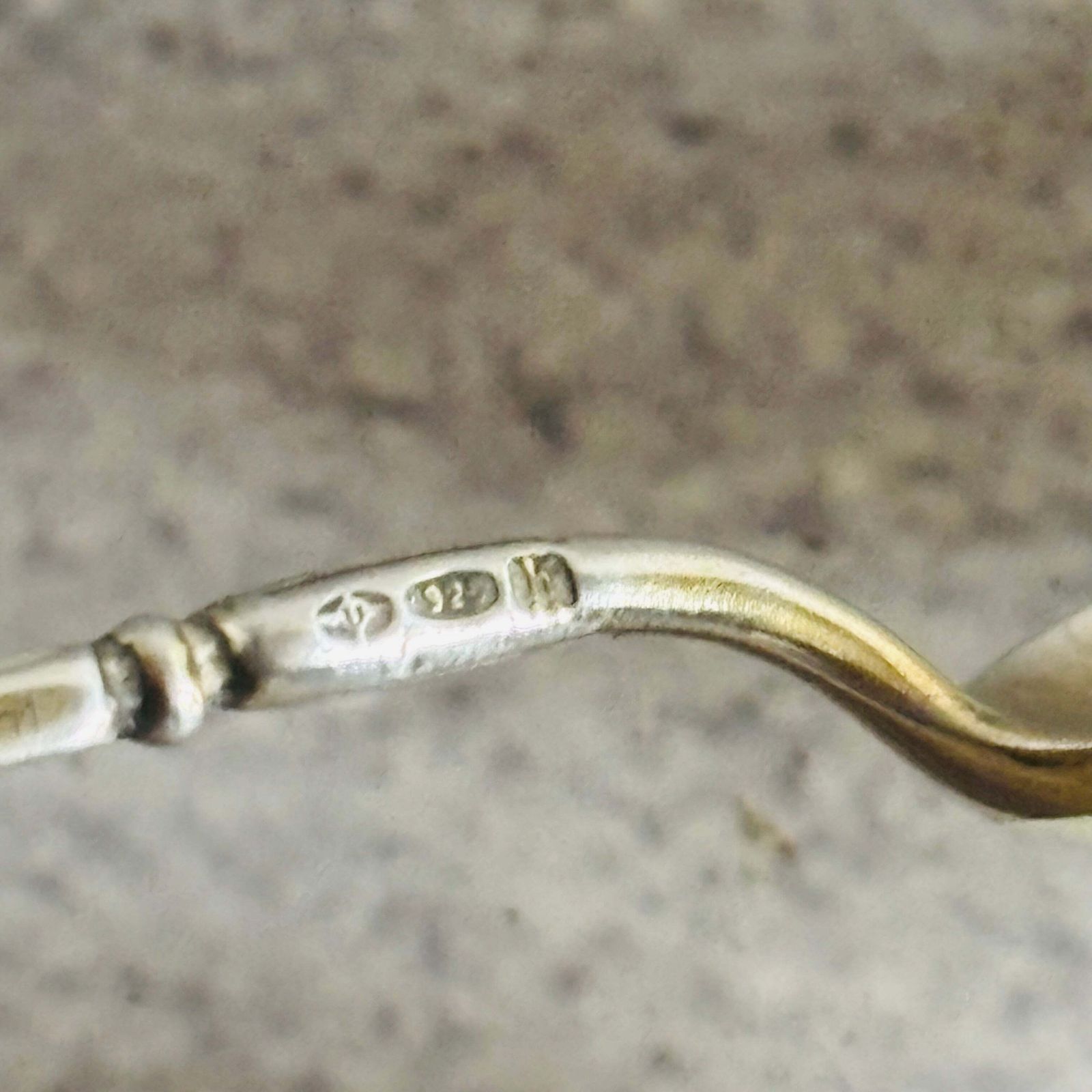 Sterling Silver Guilloche Emaille Koffielepel photo 65.0