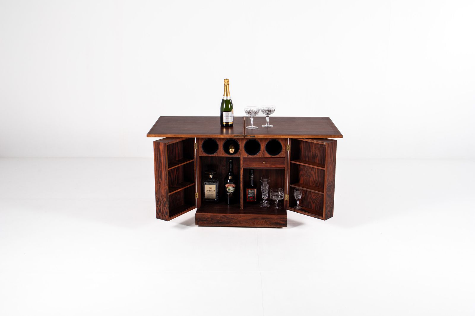 Vintage Mid Century Rosewood Cube Bar Cabinet   Torbjørn Afdal For Bruksbo photo for sale