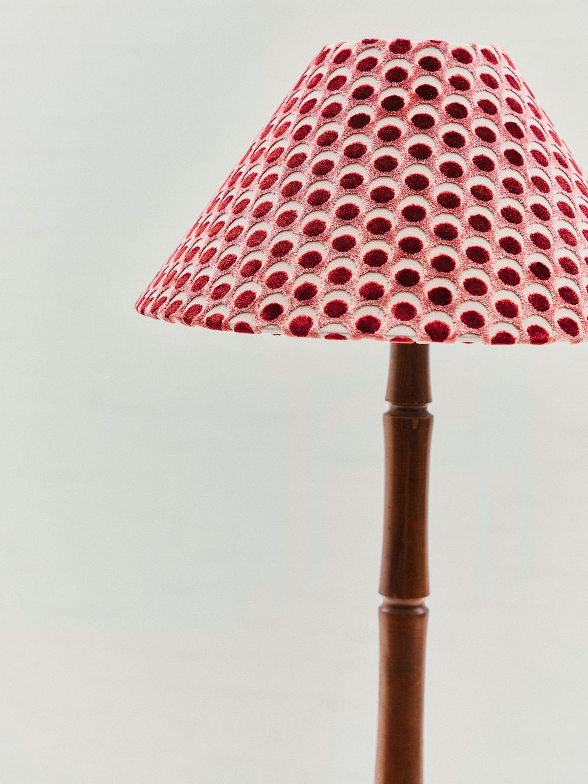 Retro 1960s Beech Standard Lamp With Bespoke Liberty Lampshade In Ottoman Spot photo furniture