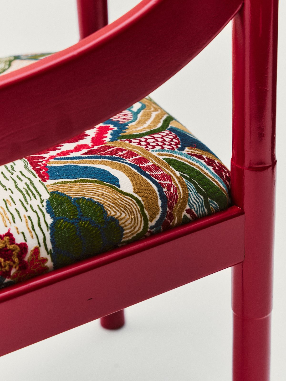 Vico Magistretti C1960s Carimate Chair In Liberty's Mount Stitch In Acacia photo vintage