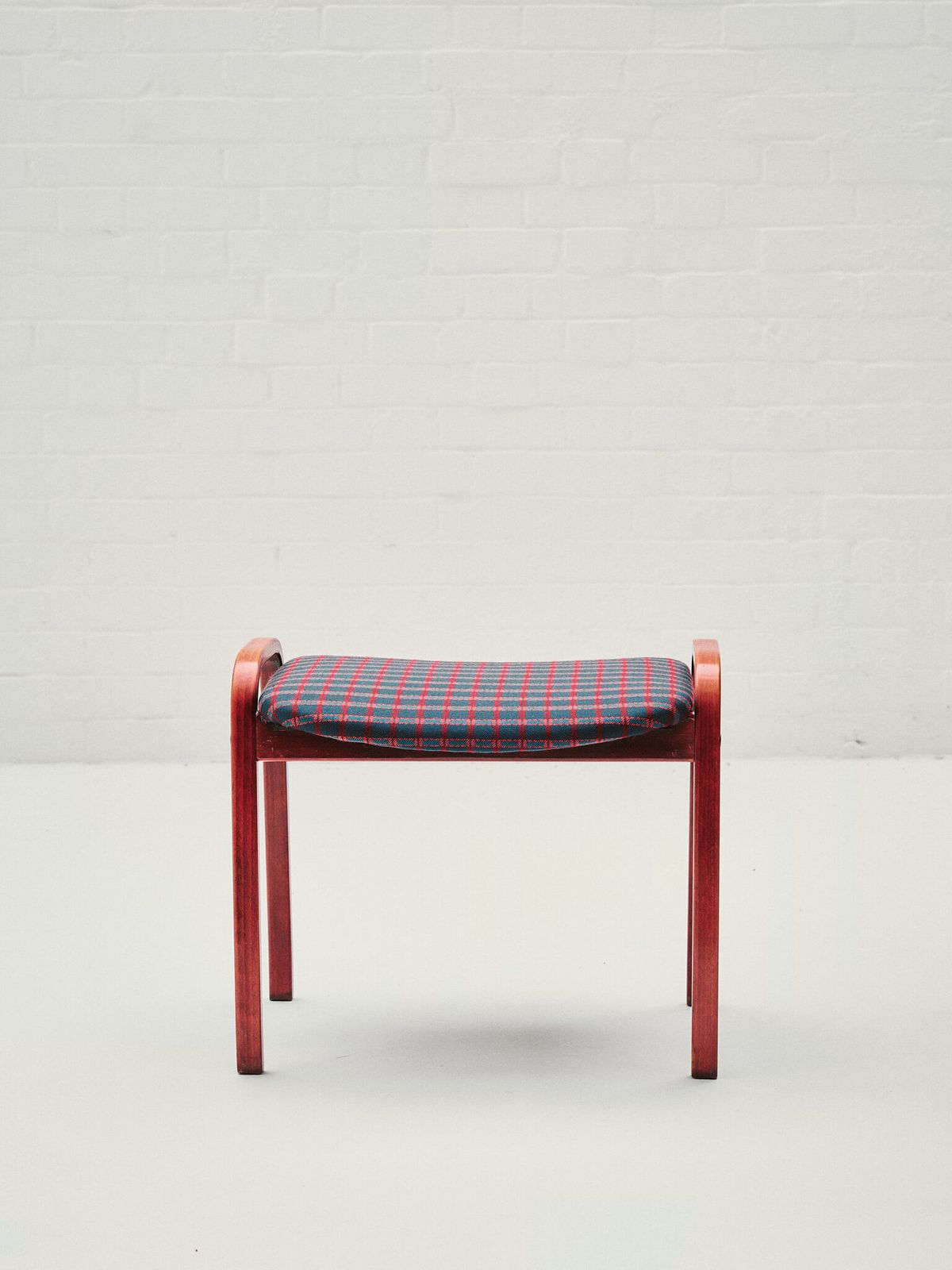 1960s Swedish Lamino Footstool Ottoman In Liberty's Cravat In Scarab Lacquer photo furniture