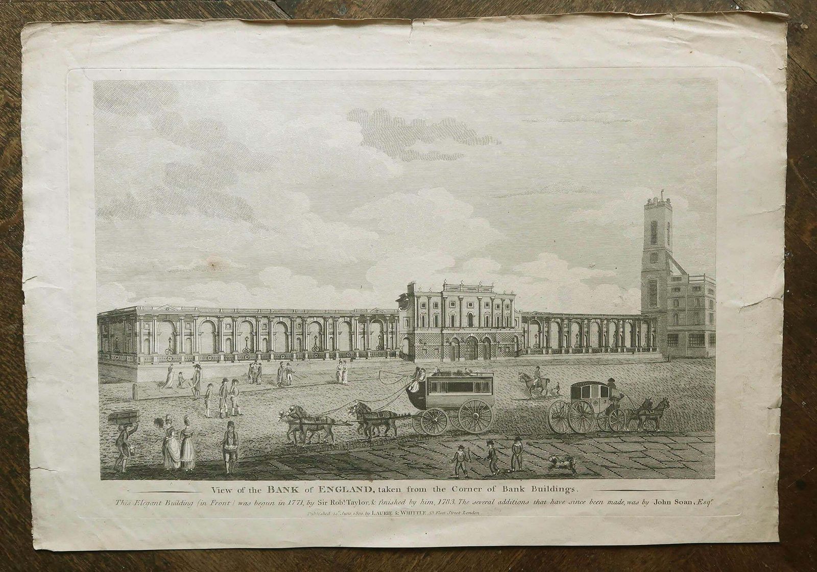 The Bank Of England, London. With Additions By Sir John Soane. Dated 1800 photo furniture