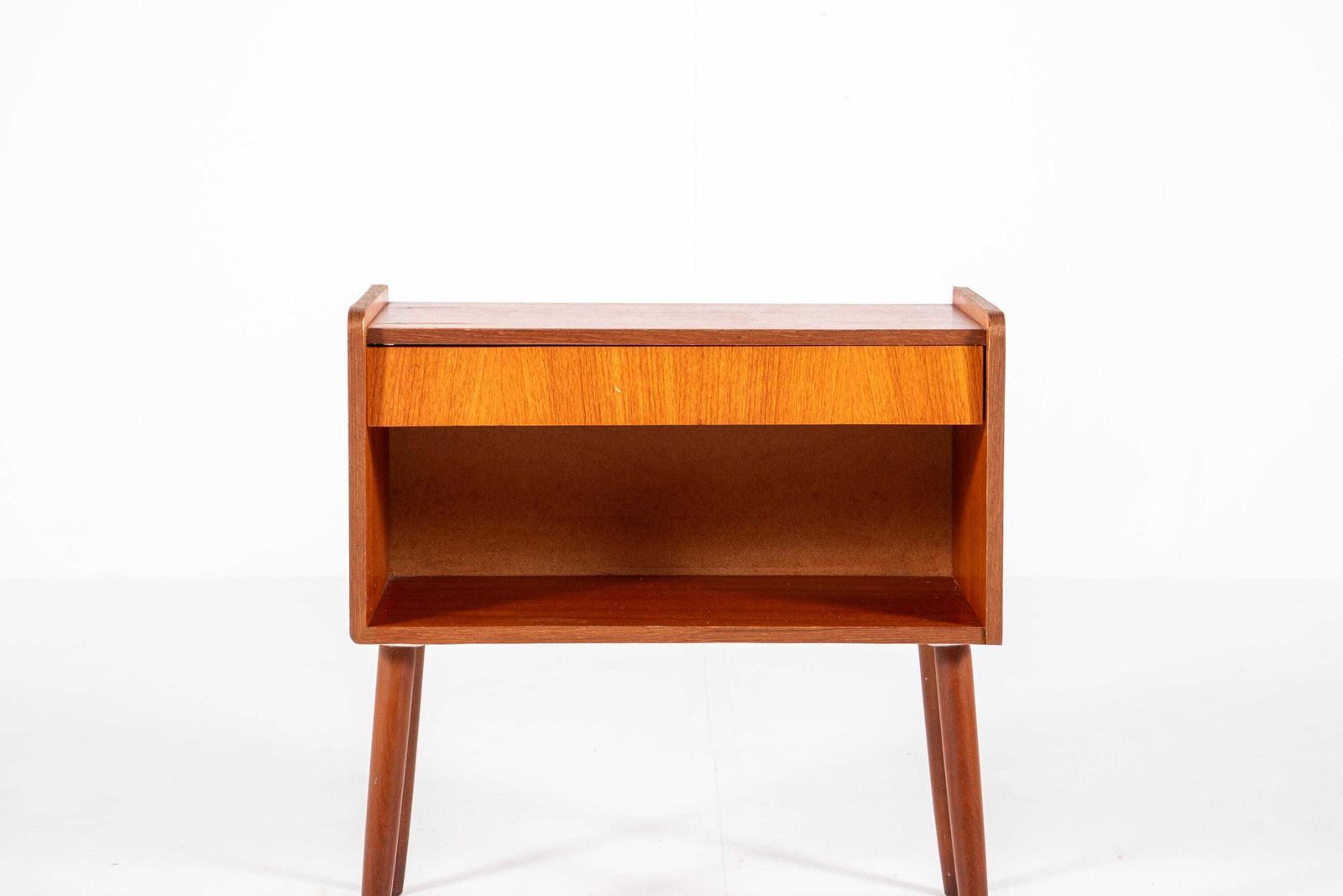 Danish Mid Century Teak Bedside Table — 1960s photo for sale