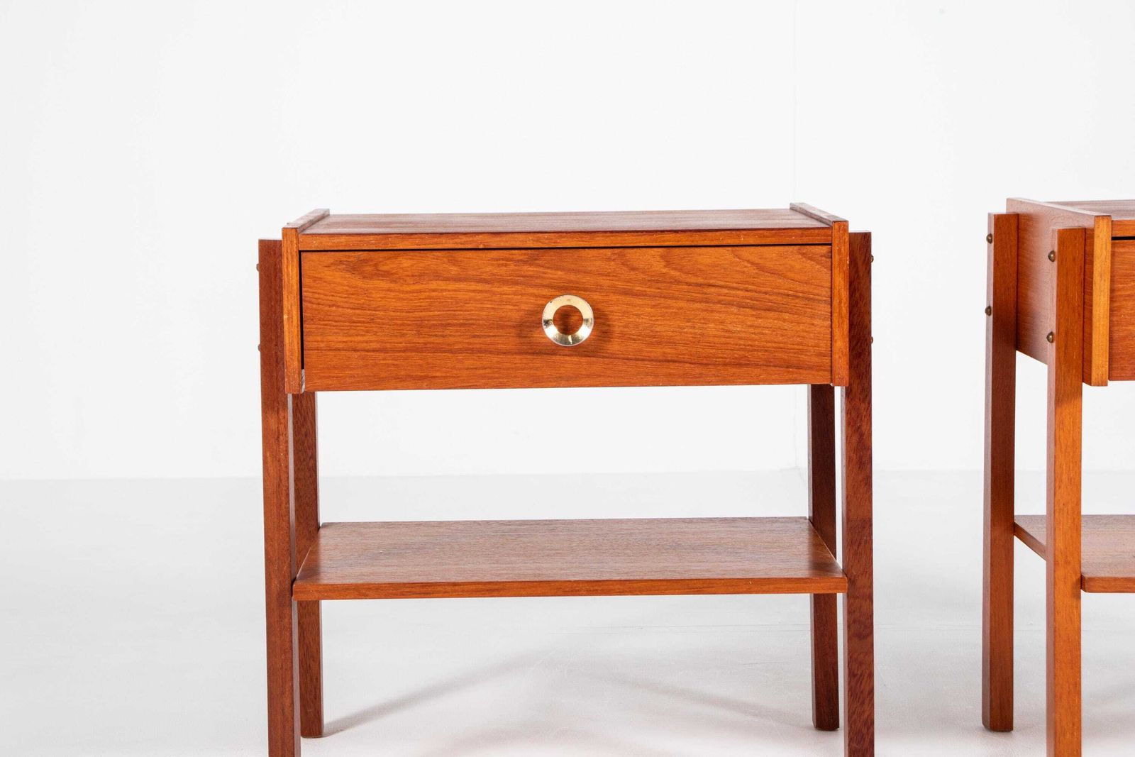 Set Of 2 Danish Mid Century Teak Bedside Tables — 1960s photo Furniture