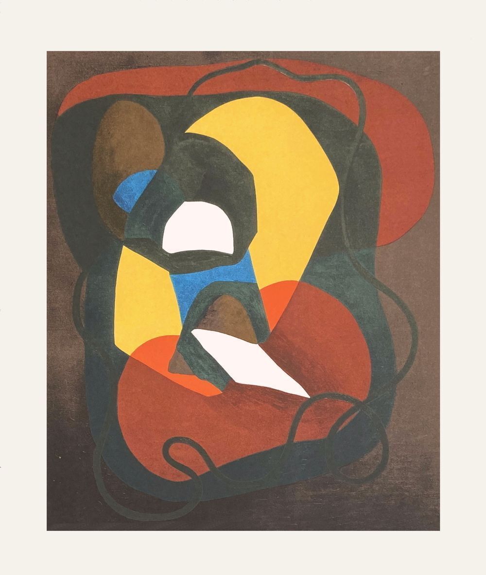 Frantisek Foltyn Zeefdruk Abstraction Création 1973