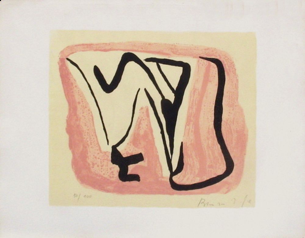 Bram Van Velde Gesigneerde Litho Mp 180 1975