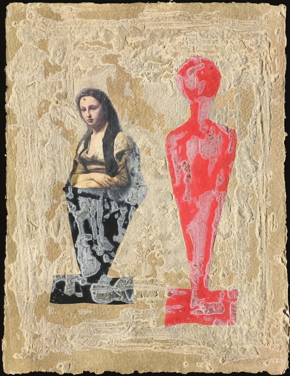 Pierre Marie Brisson Gesigneerde Carborundum Ets Duo II 1991