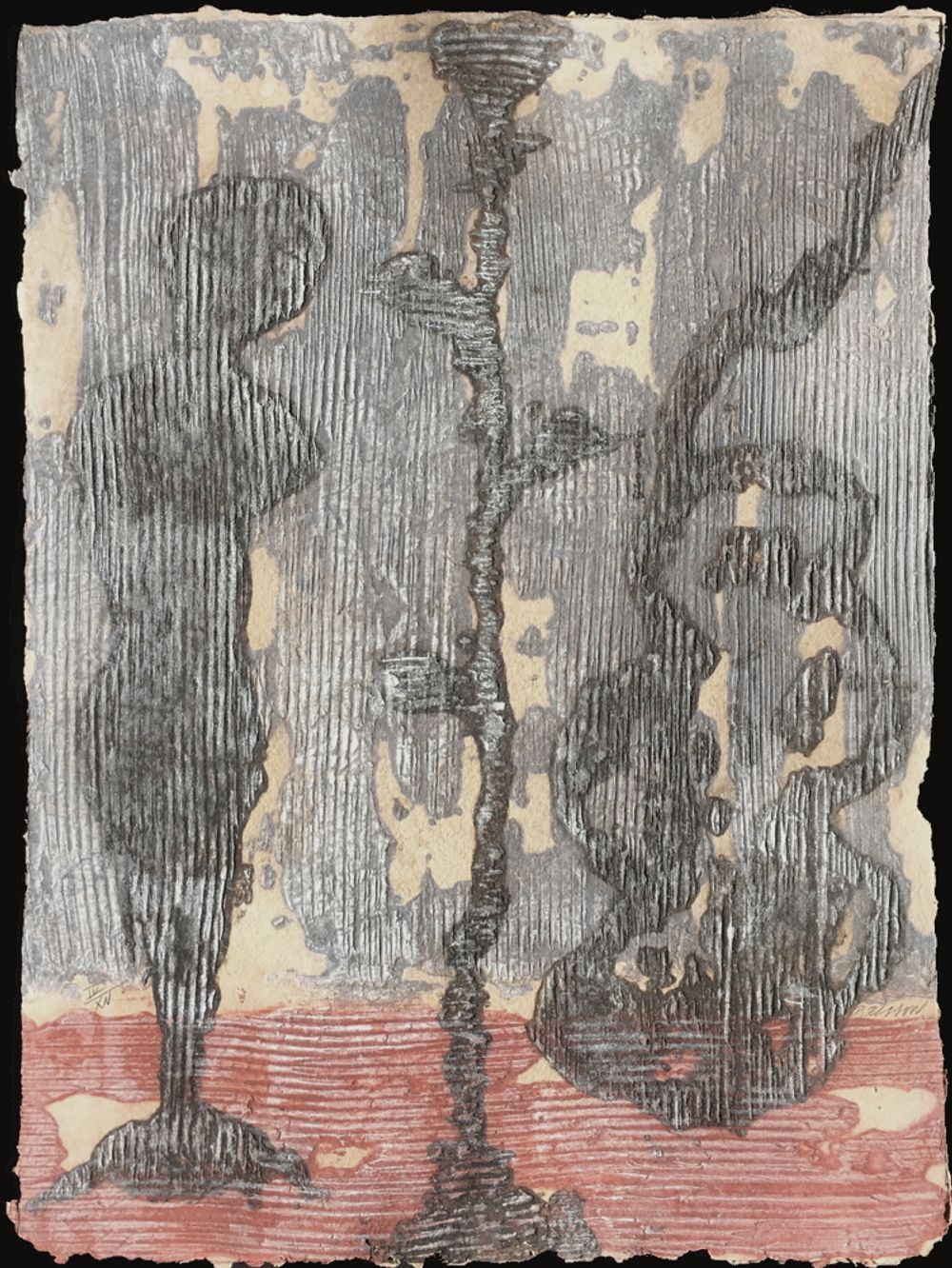 Pierre Marie Brisson Gesigneerde Carborundum Ets Création II 1992