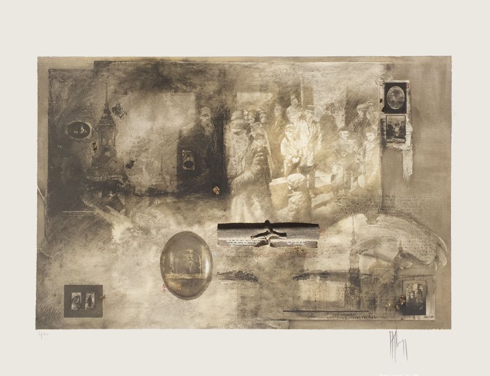 Alain Kleinmann Gesigneerde Litho Shtetl II 2009