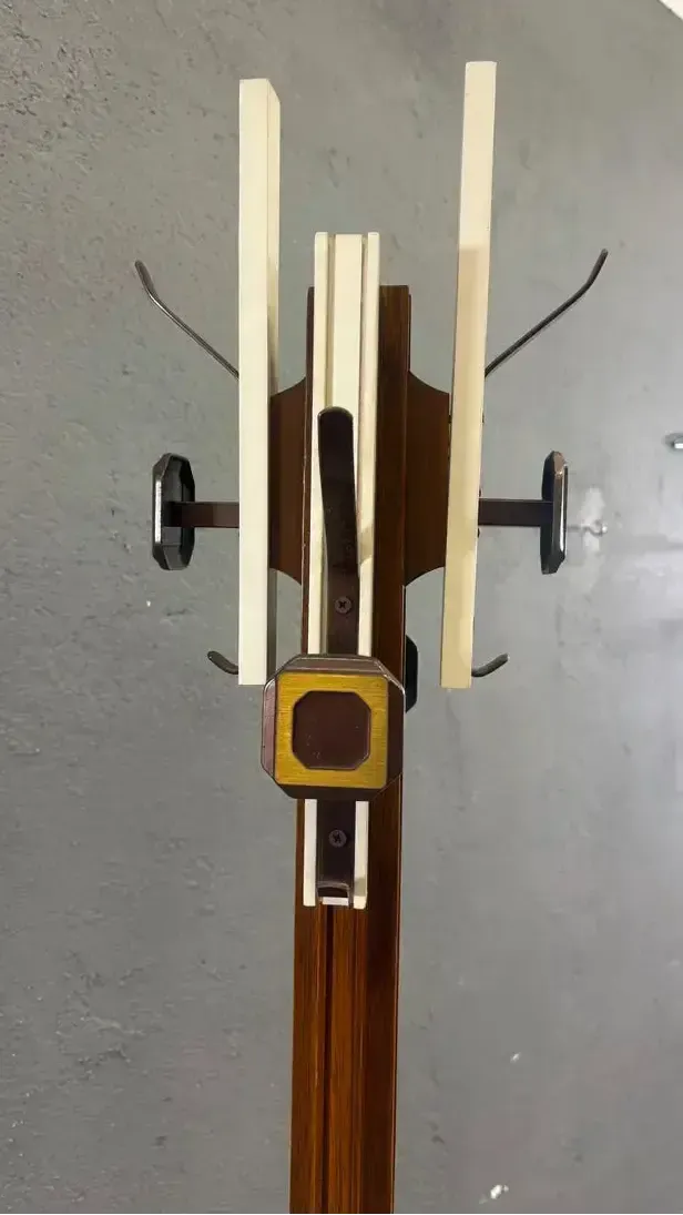 Coat Rack Mid Century Wood & Stainless Steel By Carlo De Carli For Fiarm 1960s Italy. photo Furniture